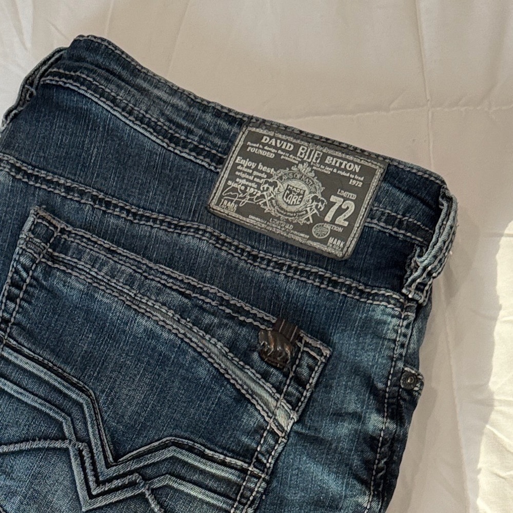 Buffalo David Bitton Men's Lucas-X ST Straight Leg Jeans - Medium Blue - Picture 5 of 5